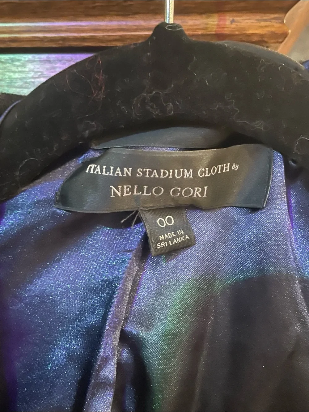 J. Crew Black Wool Hooded Pea Coat with Faux Fur Trim Nello Gori - Picture 3 of 4